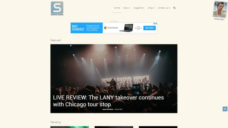 Substream Magazine Website Redesign in Clevleand Oh