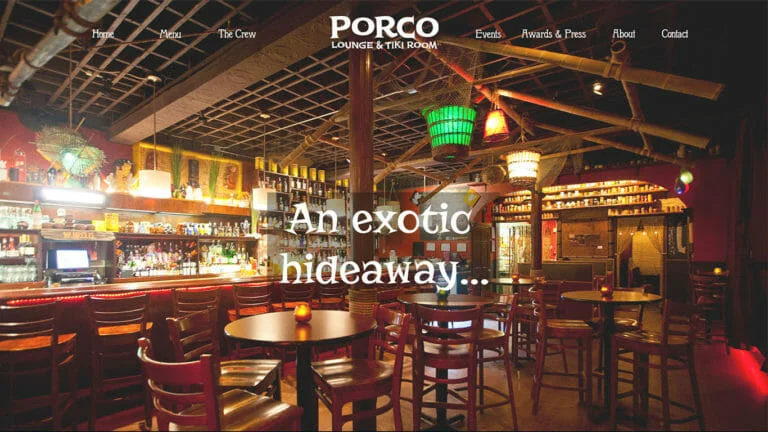 Porco Lounge Website Design - Cleveland Ohio