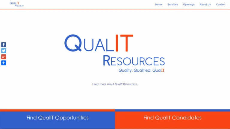 Qual-IT Resources Website Design