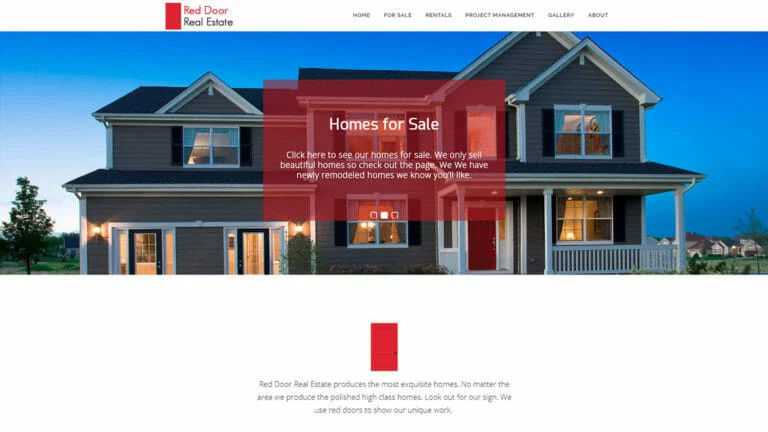 Red Door Real Estate Web Design