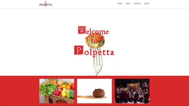 Polpetta Restaurant web website design